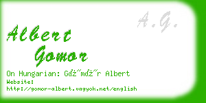 albert gomor business card